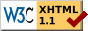 ¡Valid XHTML 1.1! - tecnologías w3c empleadas en el website